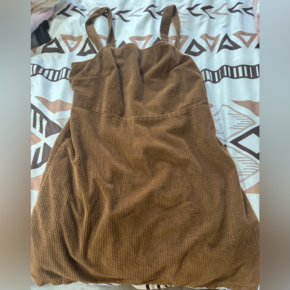 American Eagle Outfitters Tan Corduroy Dress